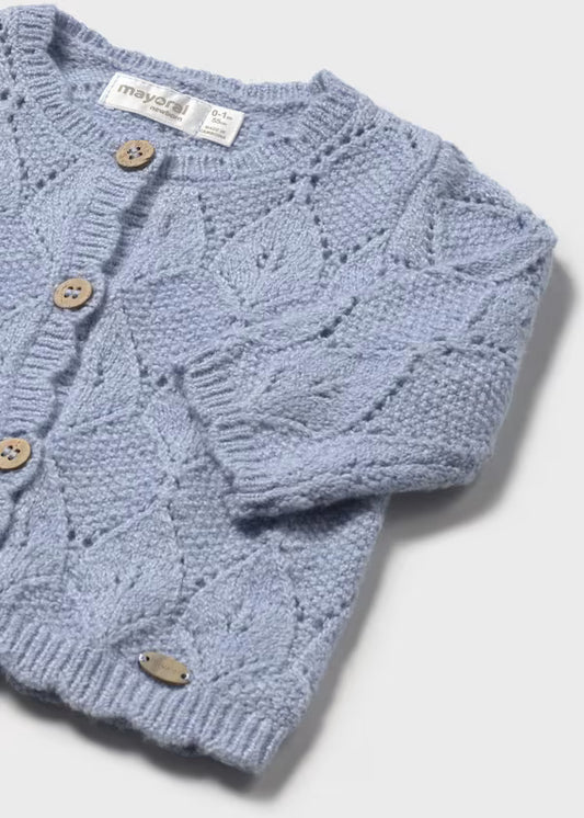 MAYORAL - cardigan traforato cielo abbigliamento invernale 25/26 b - GIRL
