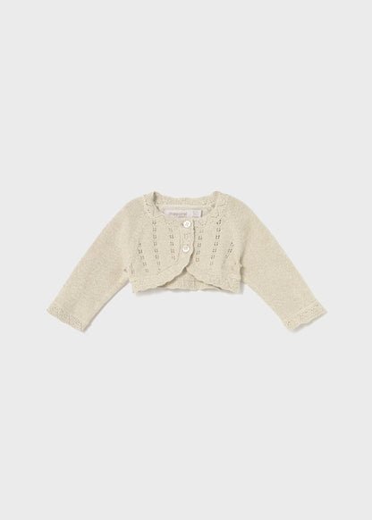 MAYORAL - cardigan corto tricot champagne accessori abbigliamento invernale 25/26 b - GIRL
