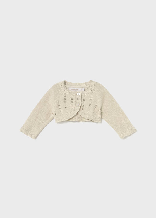 MAYORAL - cardigan corto tricot champagne accessori abbigliamento invernale 25/26 b - GIRL