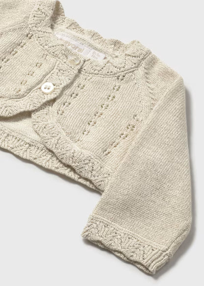 MAYORAL - cardigan corto tricot champagne accessori abbigliamento invernale 25/26 b - GIRL