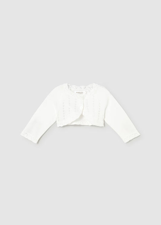 MAYORAL - cardigan corto tricot bianco accessori abbigliamento invernale 25/26 b - GIRL