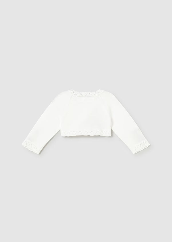 MAYORAL - cardigan corto tricot bianco accessori abbigliamento invernale 25/26 b - GIRL