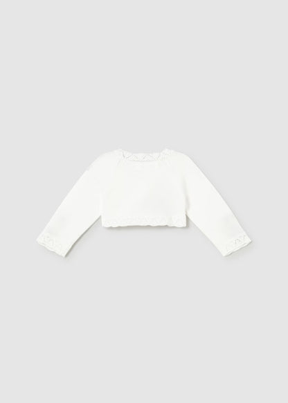 MAYORAL - cardigan corto tricot bianco accessori abbigliamento invernale 25/26 b - GIRL