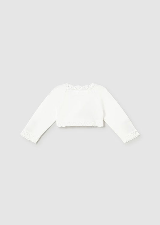 MAYORAL - cardigan corto tricot bianco accessori abbigliamento invernale 25/26 b - GIRL