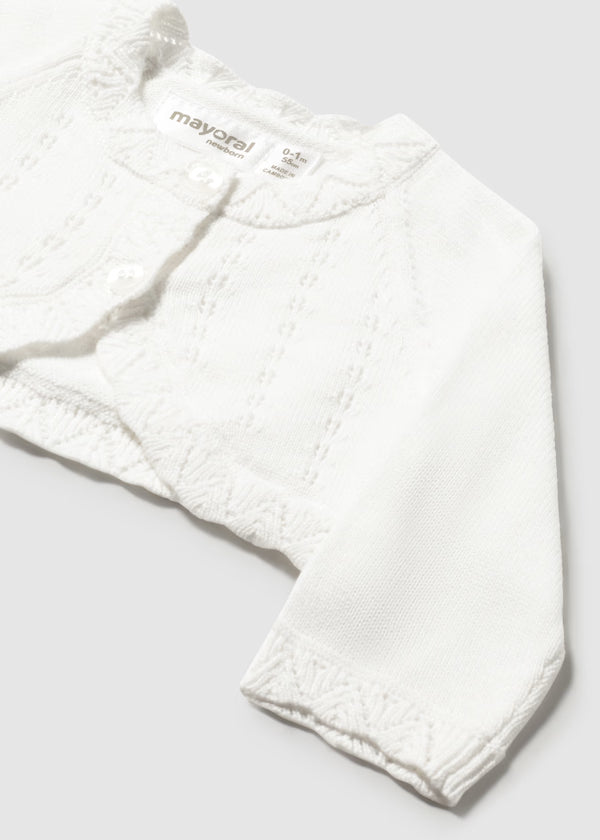 MAYORAL - cardigan corto tricot bianco accessori abbigliamento invernale 25/26 b - GIRL