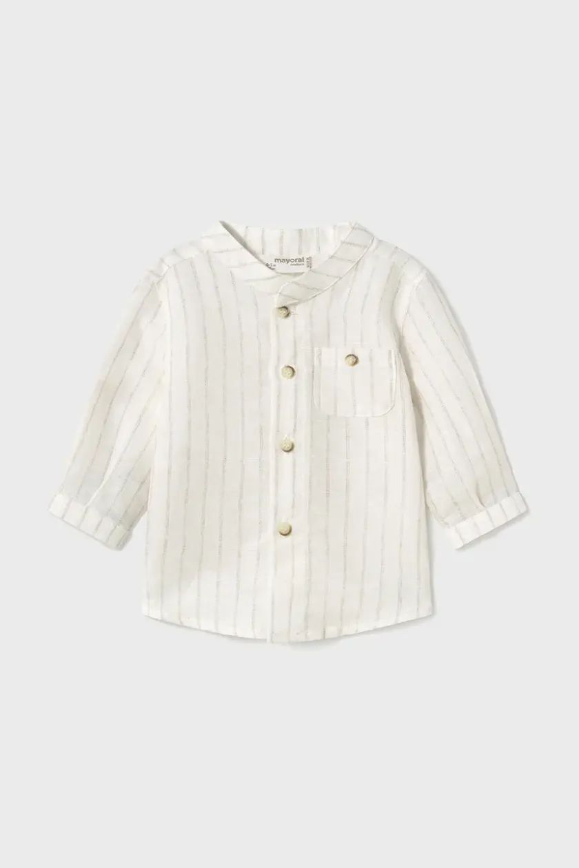MAYORAL - camicia coreana di lino righe abbigliamento est 25 b - BOY