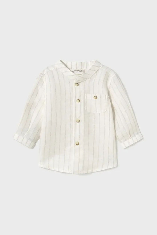 MAYORAL - camicia coreana di lino righe abbigliamento est 25 b - BOY