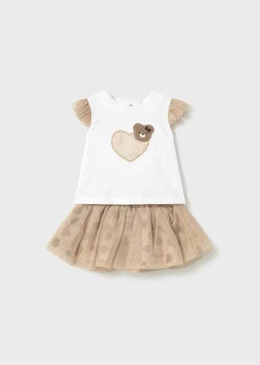 MAYORAL - completo 2 pz gonna tulle abbigliamento est 25 b - GIRL