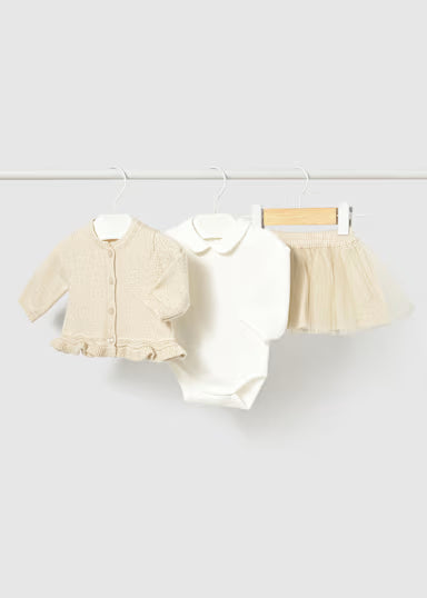 MAYORAL - completo gonna tulle champagne - invernale