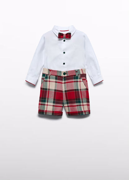 ABEL & LULA - completo bermuda scozzese abbigliamento invernale 25/26 b - BOY