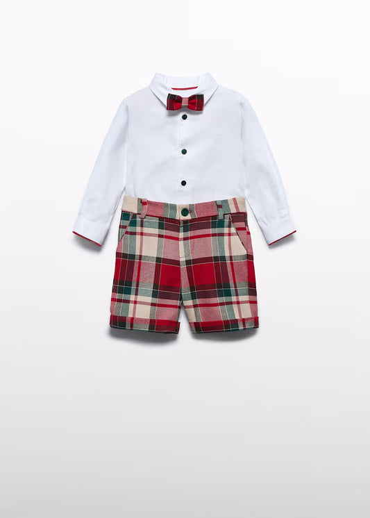 ABEL & LULA - completo bermuda scozzese abbigliamento invernale 25/26 b - BOY