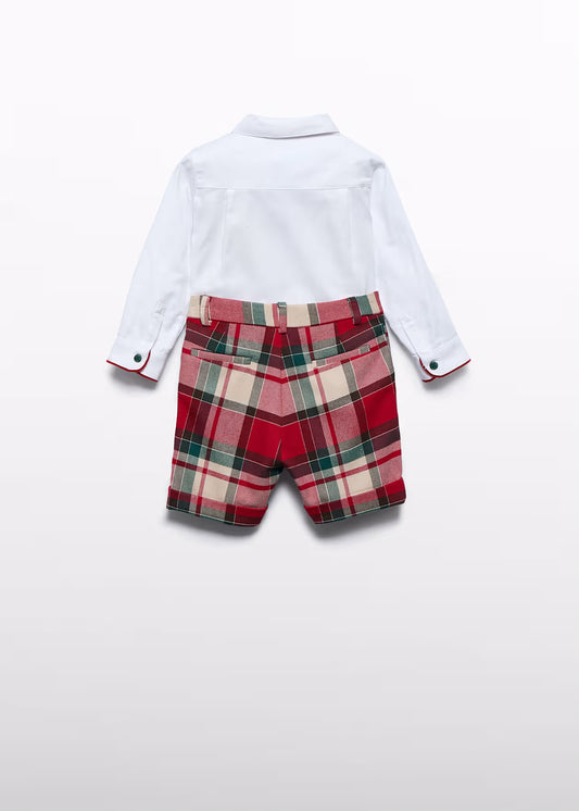 ABEL & LULA - completo bermuda scozzese abbigliamento invernale 25/26 b - BOY