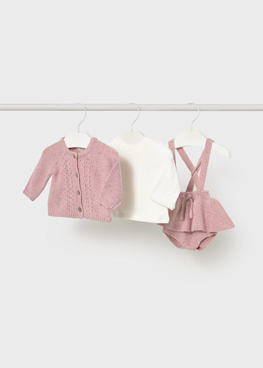 MAYORAL - completo 3 pz rosa abbigliamento invernale 25/26 b - GIRL