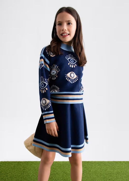 ABEL & LULA - completo tricot gonna abbigliamento invernale 25/26 j - GIRL