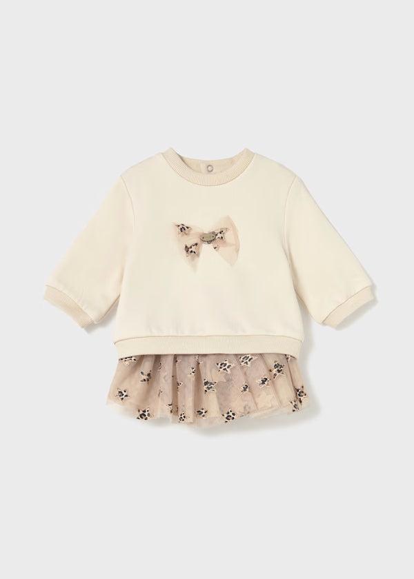 MAYORAL - completo gonna tulle e felpa ceramica abbigliamento invernale 25/26 b - GIRL