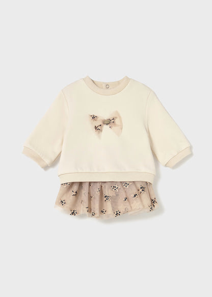 MAYORAL - completo gonna tulle e felpa ceramica abbigliamento invernale 25/26 b - GIRL