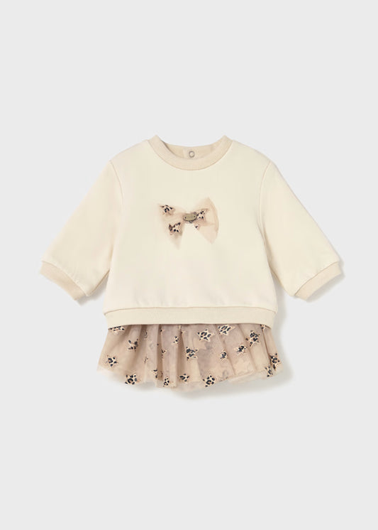MAYORAL - completo gonna tulle e felpa ceramica abbigliamento invernale 25/26 b - GIRL
