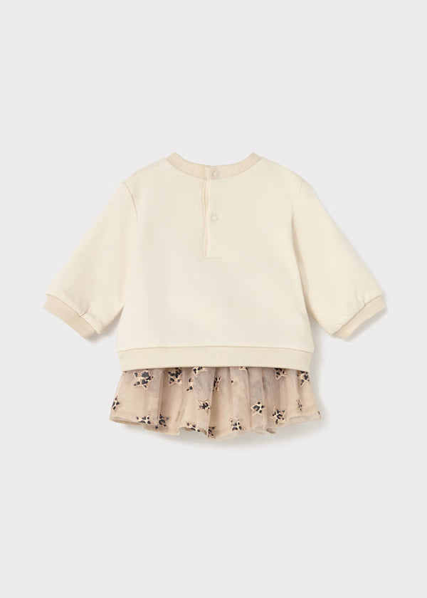 MAYORAL - completo gonna tulle e felpa ceramica abbigliamento invernale 25/26 b - GIRL