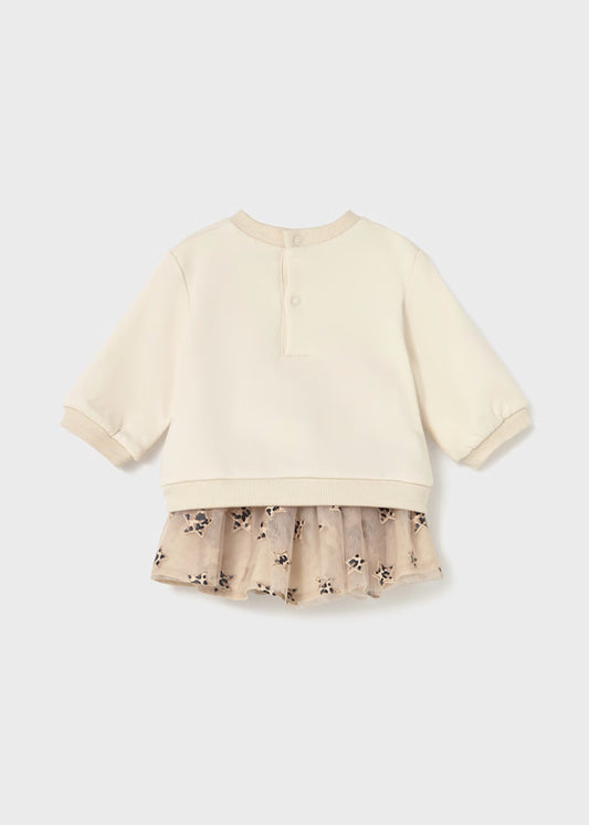 MAYORAL - completo gonna tulle e felpa ceramica abbigliamento invernale 25/26 b - GIRL