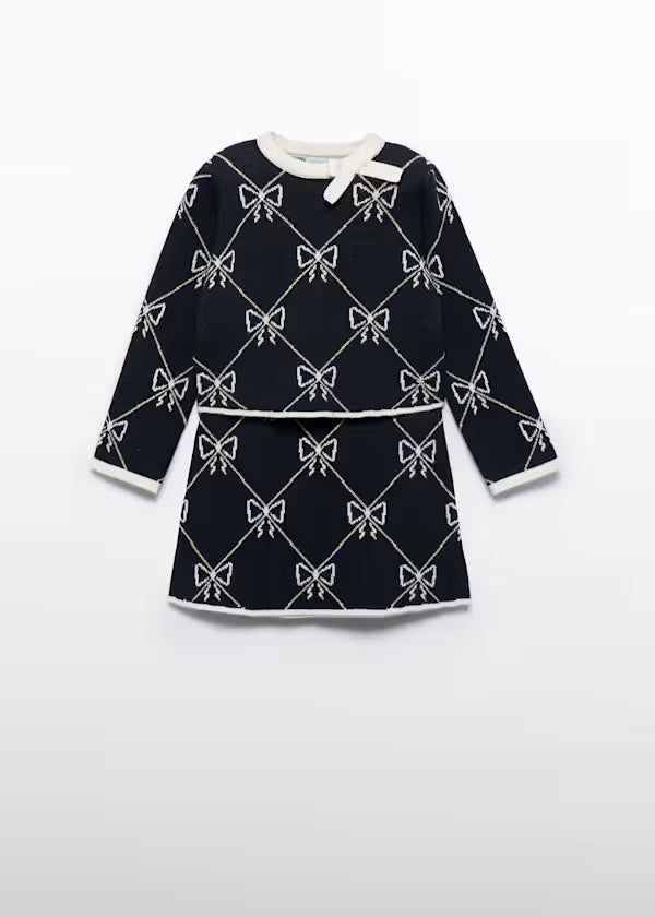 ABEL & LULA - completo in maglia fiocchi abbigliamento invernale 25/26 j - GIRL