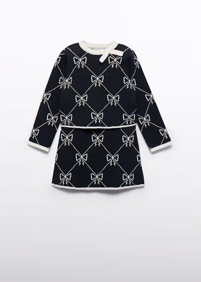 ABEL & LULA - completo in maglia fiocchi abbigliamento invernale 25/26 j - GIRL