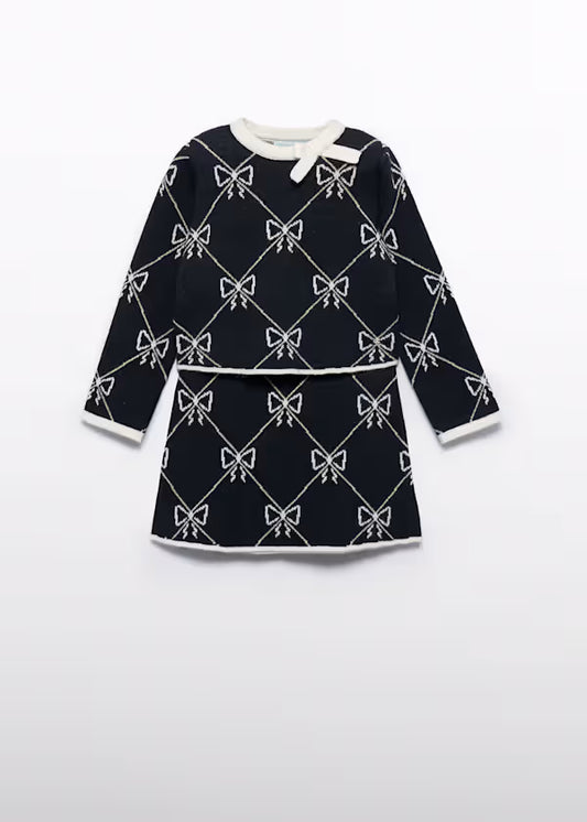 ABEL & LULA - completo in maglia fiocchi abbigliamento invernale 25/26 j - GIRL