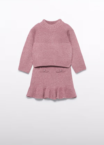 ABEL & LULA - completo tricot gonna abbigliamento invernale 25/26 j - GIRL