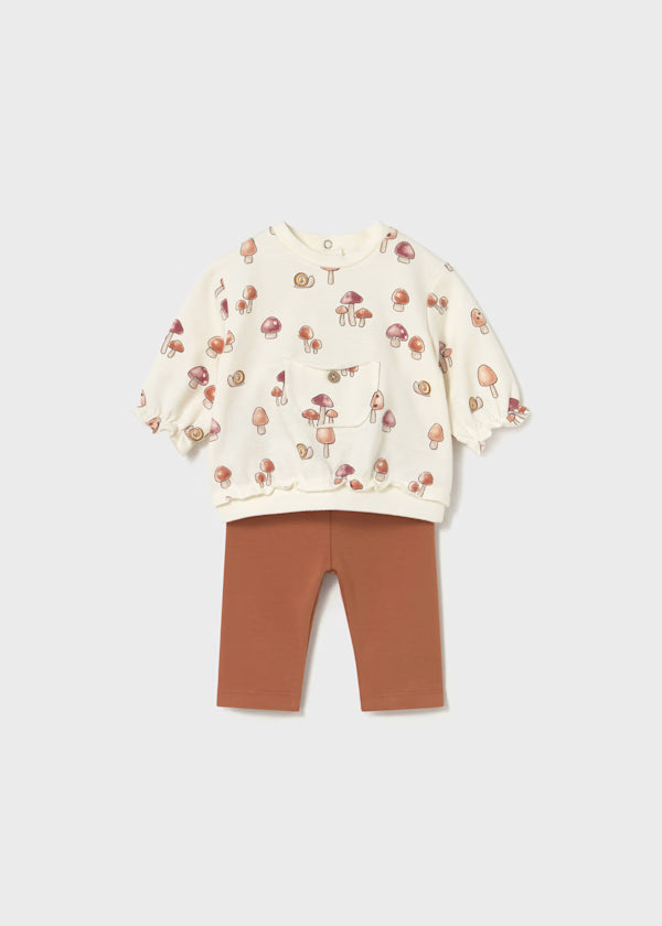 MAYORAL - completo 2 pz bianco/cannella abbigliamento invernale 25/26 b - GIRL
