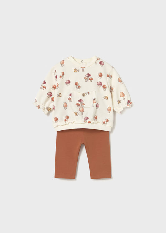 MAYORAL - completo 2 pz bianco/cannella abbigliamento invernale 25/26 b - GIRL