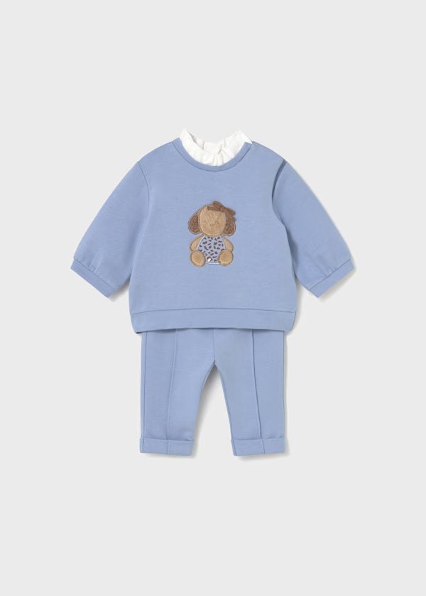 MAYORAL - completo pantalone e felpa azzurro abbigliamento invernale 25/26 b - GIRL