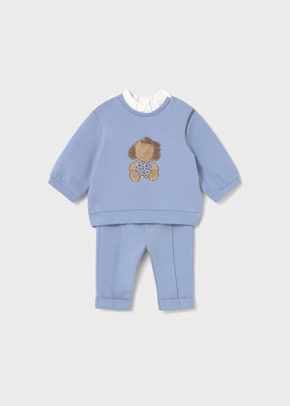 MAYORAL - completo pantalone e felpa azzurro abbigliamento invernale 25/26 b - GIRL