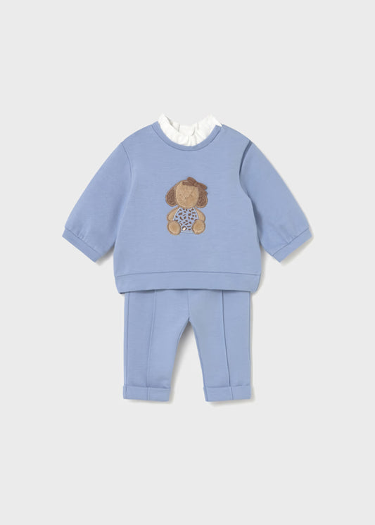 MAYORAL - completo pantalone e felpa azzurro abbigliamento invernale 25/26 b - GIRL