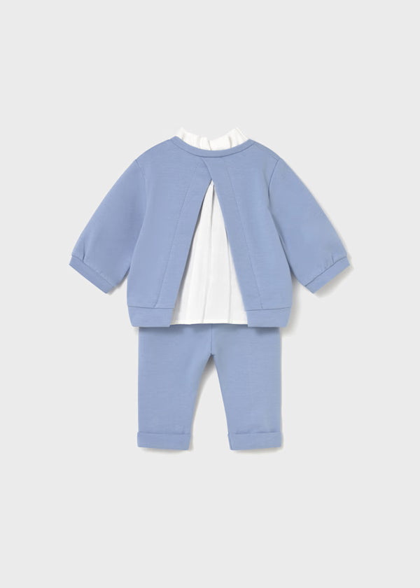 MAYORAL - completo pantalone e felpa azzurro abbigliamento invernale 25/26 b - GIRL