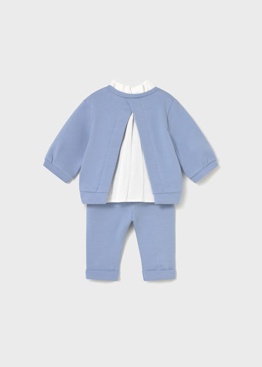 MAYORAL - completo pantalone e felpa azzurro abbigliamento invernale 25/26 b - GIRL