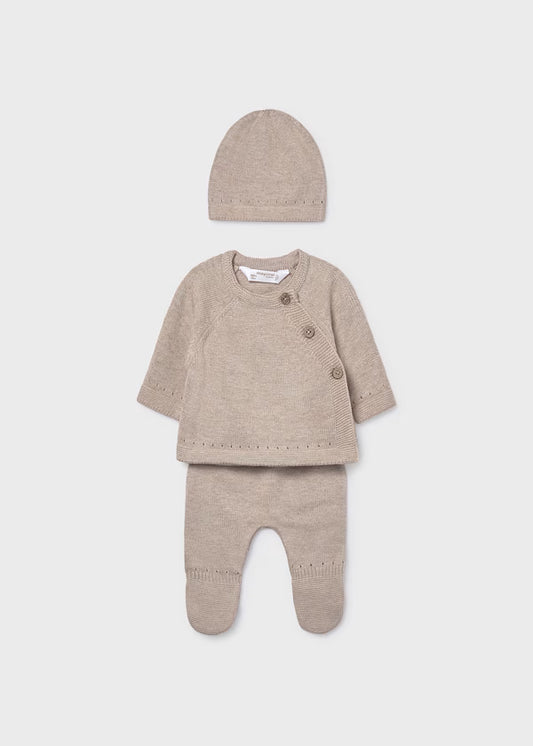 MAYORAL - completo tricot con cuffietta neonato corredino invernale 25/26 - UNISEX