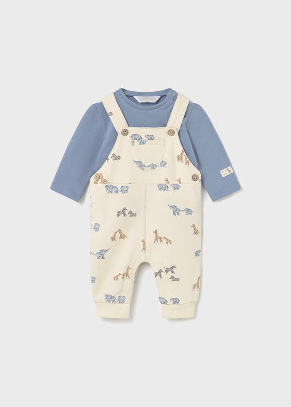 MAYORAL - completo salopette azzurro/beige abbigliamento invernale 25/26 b - BOY