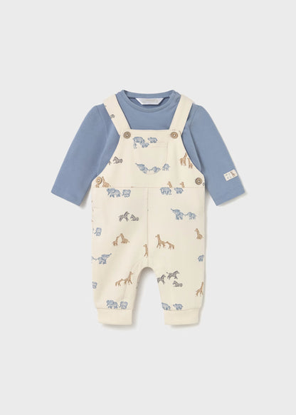 MAYORAL - completo salopette azzurro/beige abbigliamento invernale 25/26 b - BOY