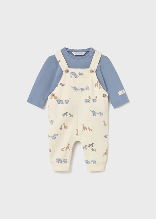 MAYORAL - completo salopette azzurro/beige abbigliamento invernale 25/26 b - BOY