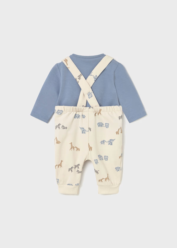 MAYORAL - completo salopette azzurro/beige abbigliamento invernale 25/26 b - BOY