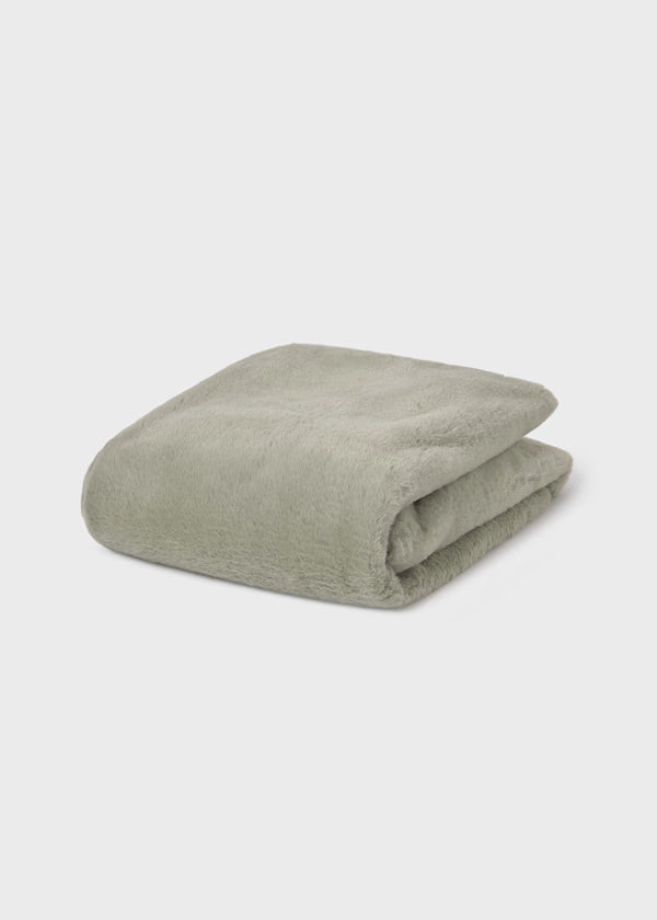 MAYORAL - coperta pelliccia pon pon verde salvia corredino invernale 25/26 - UNISEX