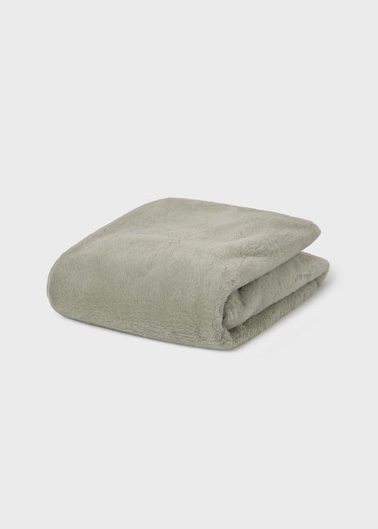 MAYORAL - coperta pelliccia pon pon verde salvia corredino invernale 25/26 - UNISEX