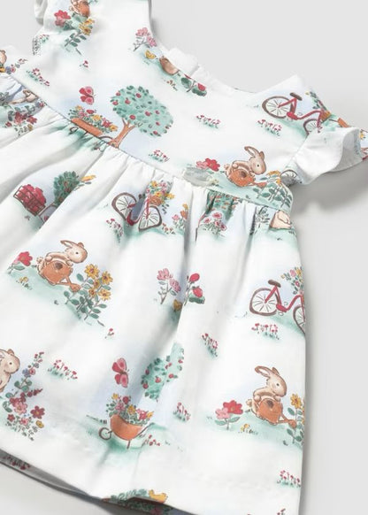 MAYORAL - vestito stampato con copripannolino fantasia verde abbigliamento est 25 b - GIRL