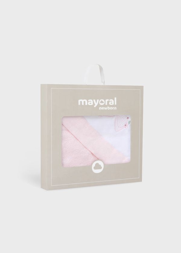 MAYORAL - telo bagnetto fiocco rosa accessori corredino - GIRL