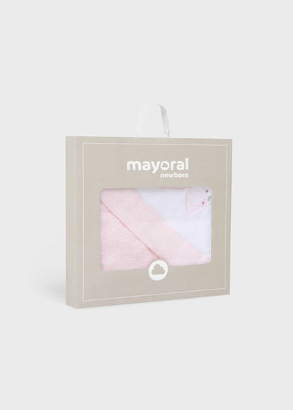 MAYORAL - telo bagnetto fiocco rosa accessori corredino - GIRL