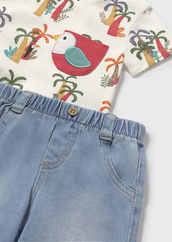 MAYORAL - completo corto 2 pz tropicale abbigliamento est 25 b - BOY