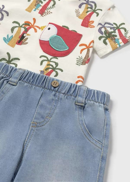 MAYORAL - completo corto 2 pz tropicale abbigliamento est 25 b - BOY