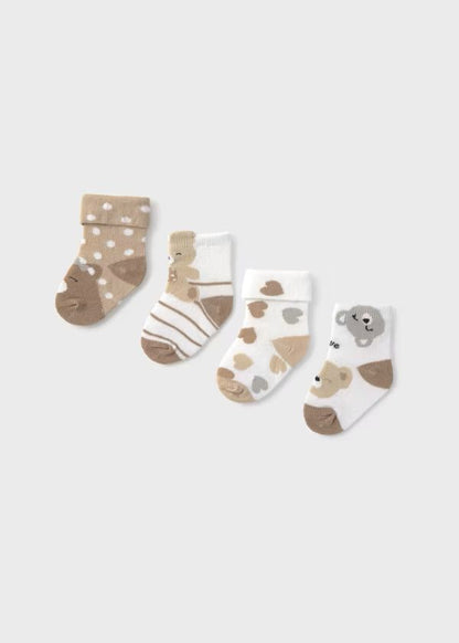 MAYORAL - set 4 coppie di calzini orsetto accessori corredino - GIRL