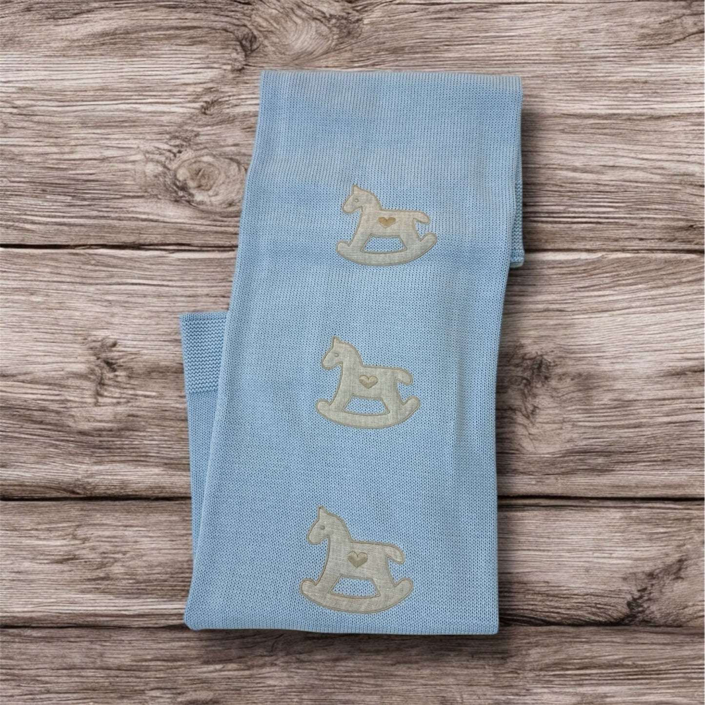 BABY LORD - coperta in filo di cotone cavallucci corredino est 25 - BOY