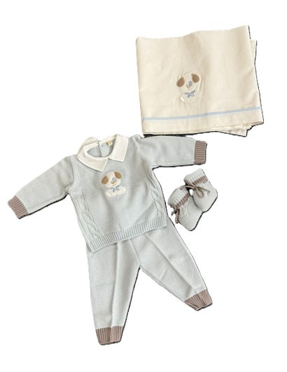I PARGOLI - set lenzuolino + completino + scarpine - BOY