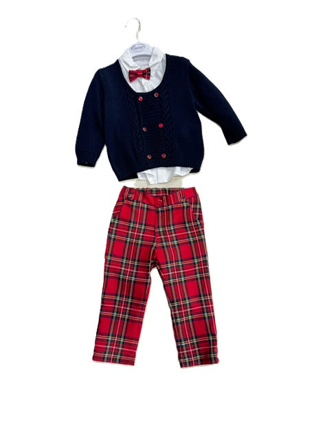 LA SARTORIA DEI PICCOLI - completo 4 pz abbigliamento inv natale - BOY